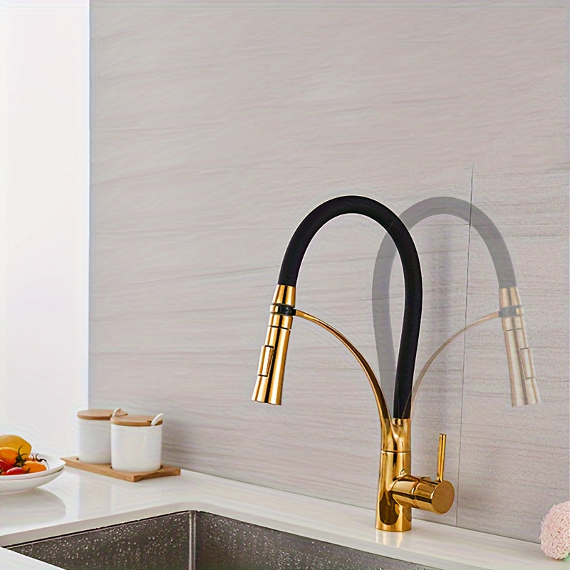 1 Set Copper Alloy Single-Hole Faucet With Ceramic Valve Core, G1/2 Thread, Water-Saving, Chrome Plated, No Electricity Required, Includes Installation Hardware For Kitchen Sink, Home & Kitchen Accessories