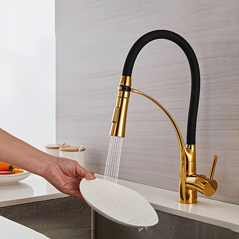 1 Set Copper Alloy Single-Hole Faucet With Ceramic Valve Core, G1/2 Thread, Water-Saving, Chrome Plated, No Electricity Required, Includes Installation Hardware For Kitchen Sink, Home & Kitchen Accessories