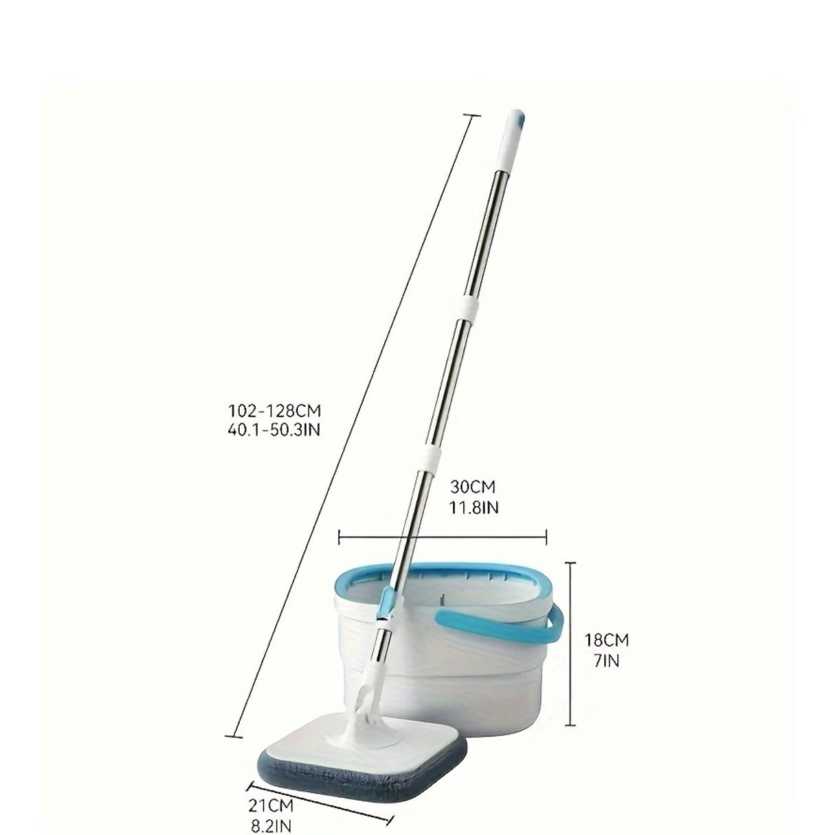 A Set of Sewage Separation Free-Standing Mop Buckets, Household Rotary Floor Mops, Lazy Mops, Dust-Removal Mops, Dry And Mops, Is Very Suitable for Home, Kitchen, Bathroom Floors, Cleaning Supplies