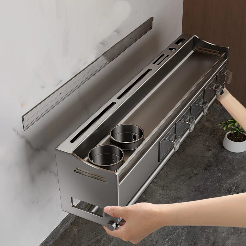 Kitchen Storage Rack No Drilling Multifunctional Household Wall Mounted Chopstick Holder Knife Holder Supplies Storage Rack