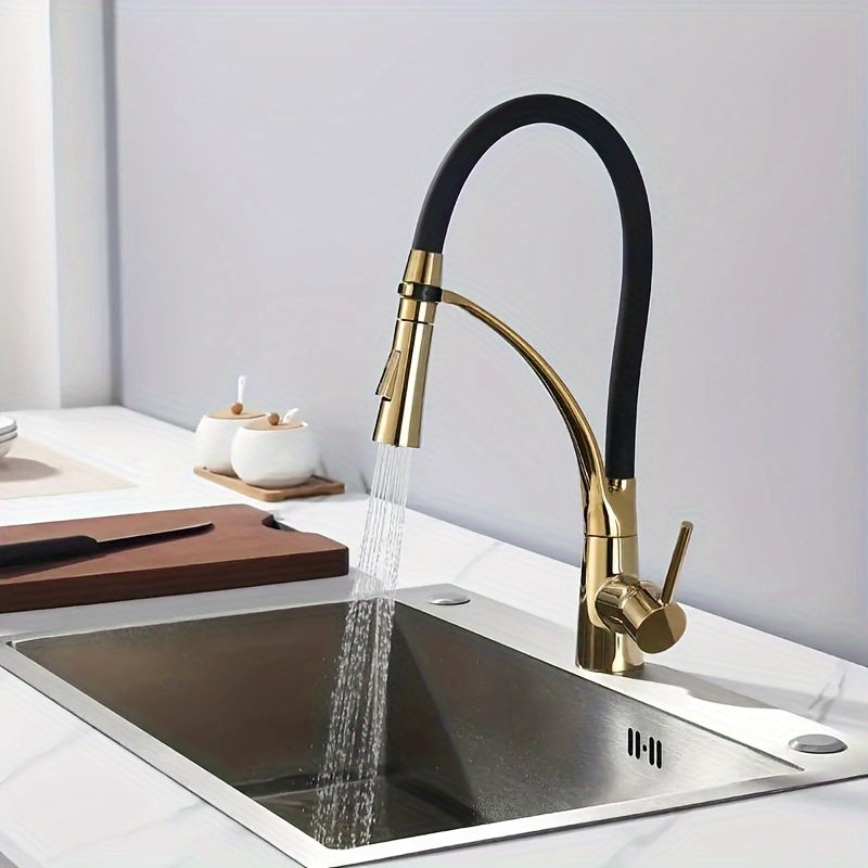 1 Set Copper Alloy Single-Hole Faucet With Ceramic Valve Core, G1/2 Thread, Water-Saving, Chrome Plated, No Electricity Required, Includes Installation Hardware For Kitchen Sink, Home & Kitchen Accessories