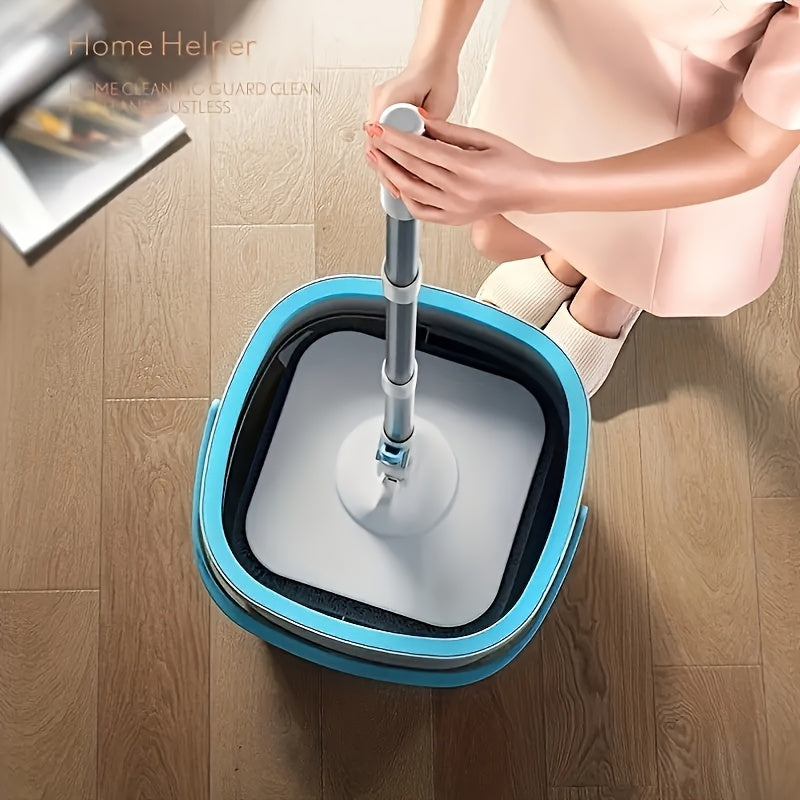 A Set of Sewage Separation Free-Standing Mop Buckets, Household Rotary Floor Mops, Lazy Mops, Dust-Removal Mops, Dry And Mops, Is Very Suitable for Home, Kitchen, Bathroom Floors, Cleaning Supplies